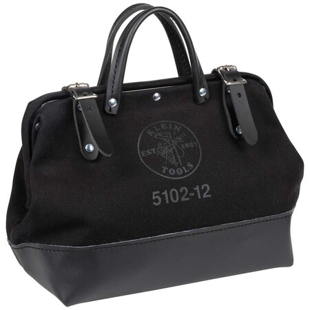 Klein Tools Tool Bag, Black Canvas, 12" L x 10'' H x 6" W 510212BLK